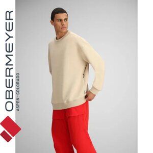 NWT Obermeyer | Men's Explorer Tech Crew Sweatshirt in Cement | S